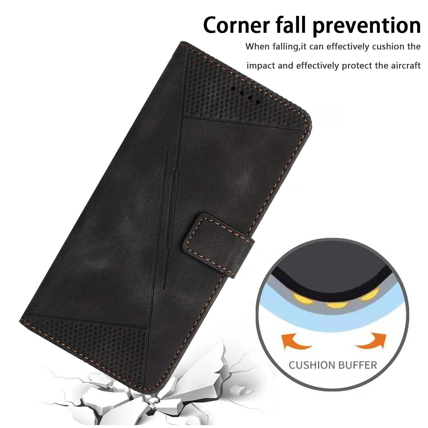 PU Leather Phone Case for Samsung Galaxy A34 5G Triangle Imprinted Stand Wallet Cover with Strap PU Leather Phone Case for Samsung Galaxy A34 5G Triangle Imprinted Stand Wallet Cover with Strap